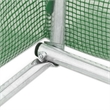 vidaXL Medium Polyethylene Mesh Galvanized Steel Greenhouse in Green