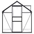 vidaXL Transparent Aluminum Greenhouse in Anthracite