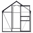 vidaXL Transparent Aluminum Greenhouse in Anthracite
