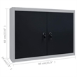vidaXL Four Wall Panels and Two Cabinets Workbench in Black