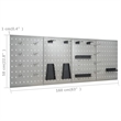 vidaXL Four Wall Panels and Two Cabinets Workbench in Black