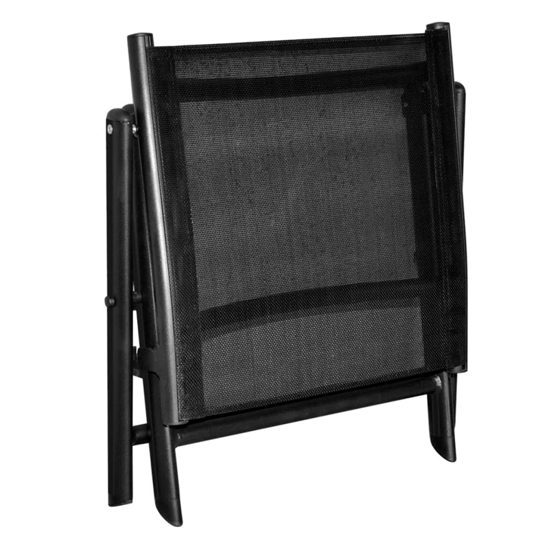 vidaXL Aluminum Foldable Footrest in Black