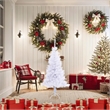 vidaXL PVC 4 ft Collapsible Artificial Christmas Trees in White