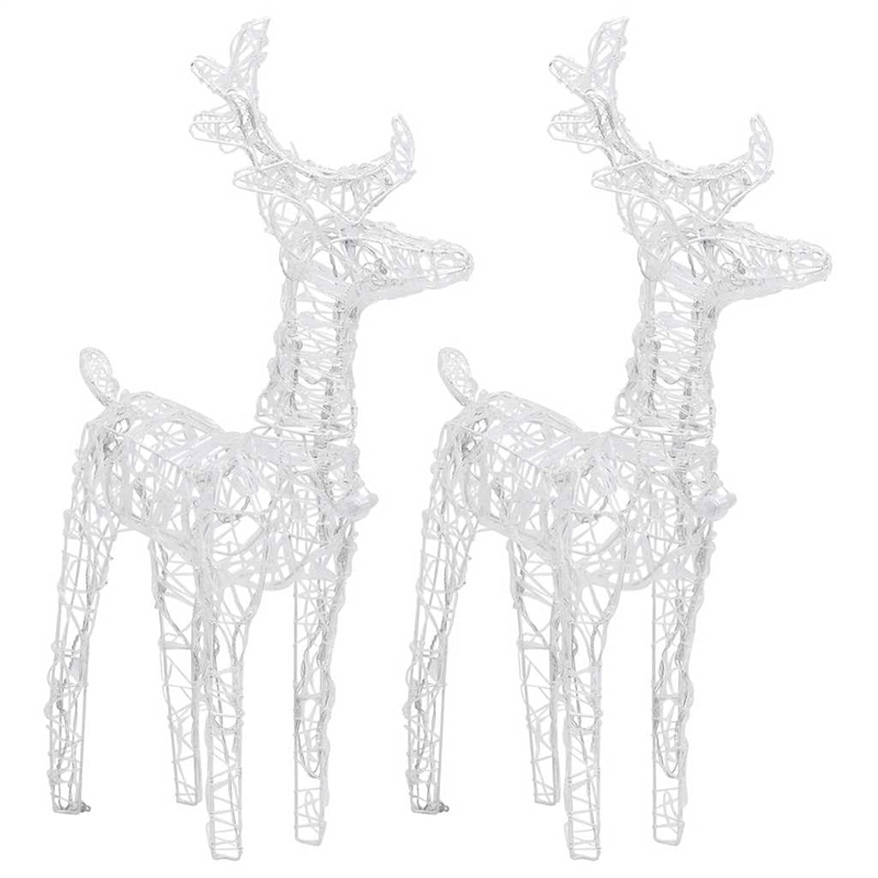 vidaXL Acrylic Medium Christmas Reindeer Set of 2 in Blue