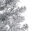 vidaXL PVC Steel Slim Artificial Half Christmas Tree in Silver