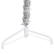 vidaXL PVC Steel Slim Artificial Half Christmas Tree in Silver