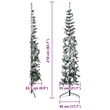 vidaXL PVC Steel Artificial Half Christmas Tree in Green and white