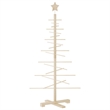 vidaXL Small Solid Pine Wood Christmas Tree in Natural