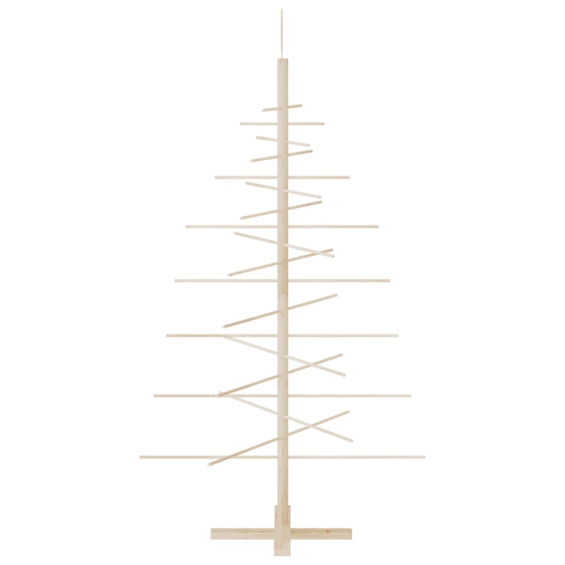 vidaXL Small/Medium Wooden Christmas Tree in Brown