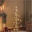 vidaXL Small/Medium Wooden Christmas Tree in Brown