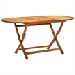 vidaXL Teak Solid Acacia Wood Medium Garden Foldable Table