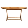 vidaXL Teak Solid Acacia Wood Medium Garden Foldable Table