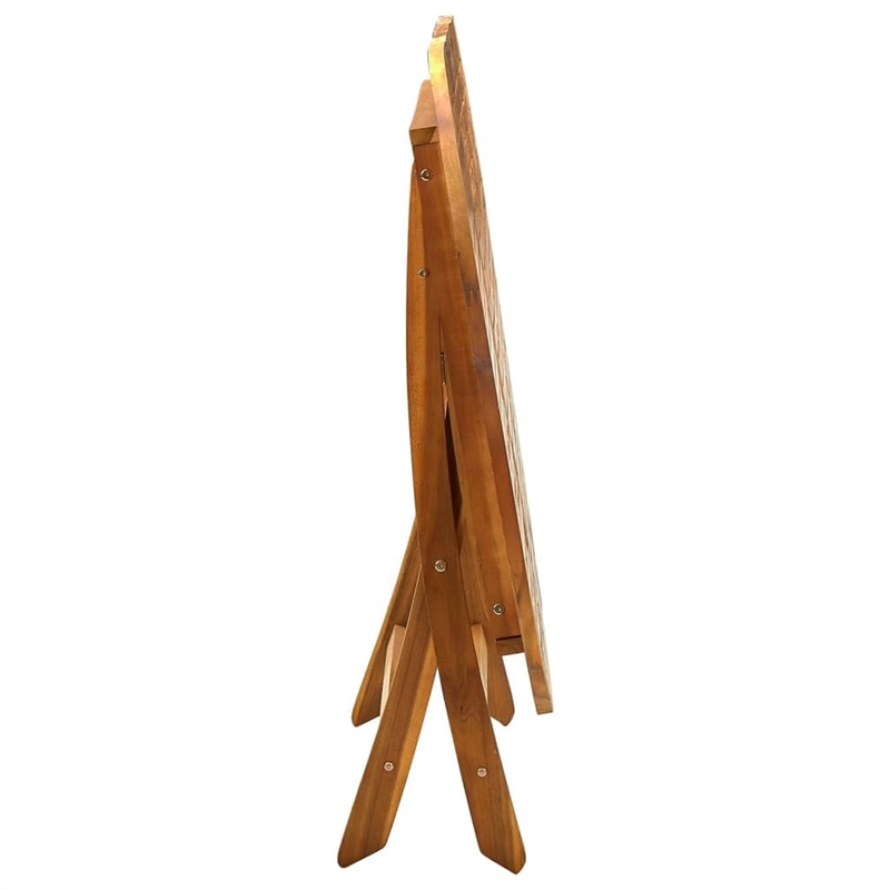 vidaXL Teak Solid Acacia Wood Medium Garden Foldable Table