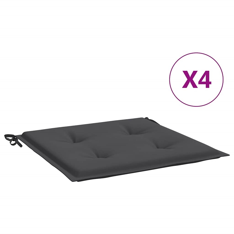 vidaXL Chair Cushion Set of 4 in Anthracite