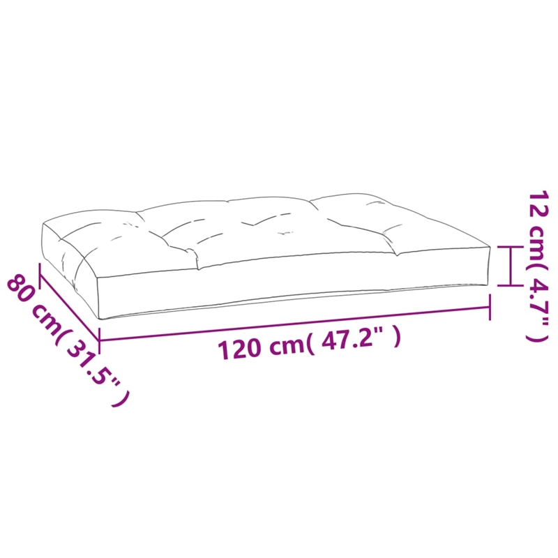vidaXL Pallet Cushion in Anthracite/Gray