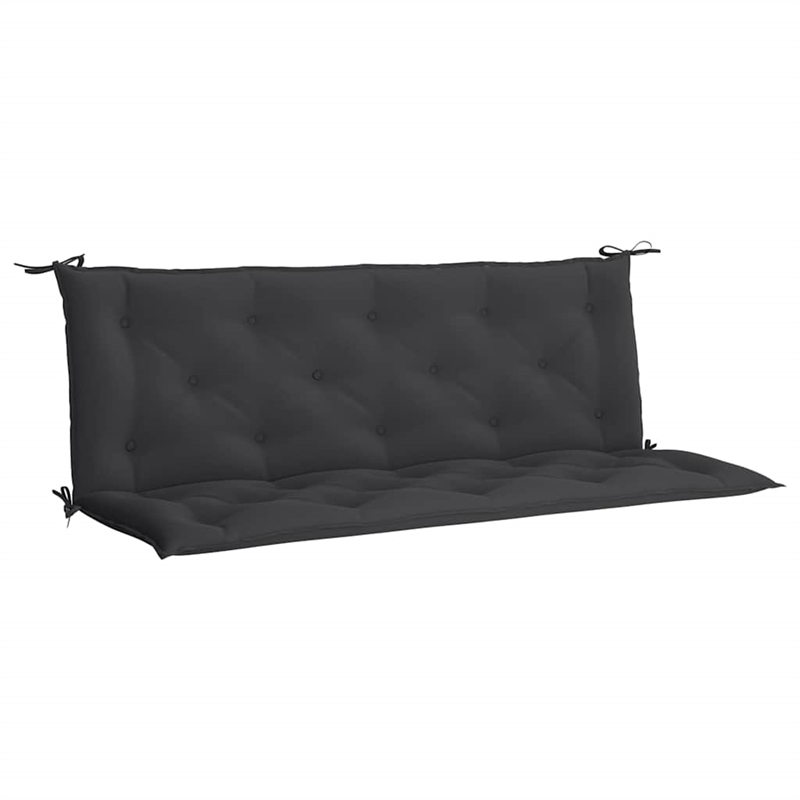 vidaXL Garden Bench Cushion in Black  (Set of 2 )