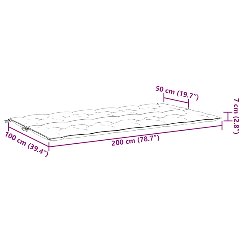 vidaXL Garden Bench Cushion in Anthracite (Set of 2 )