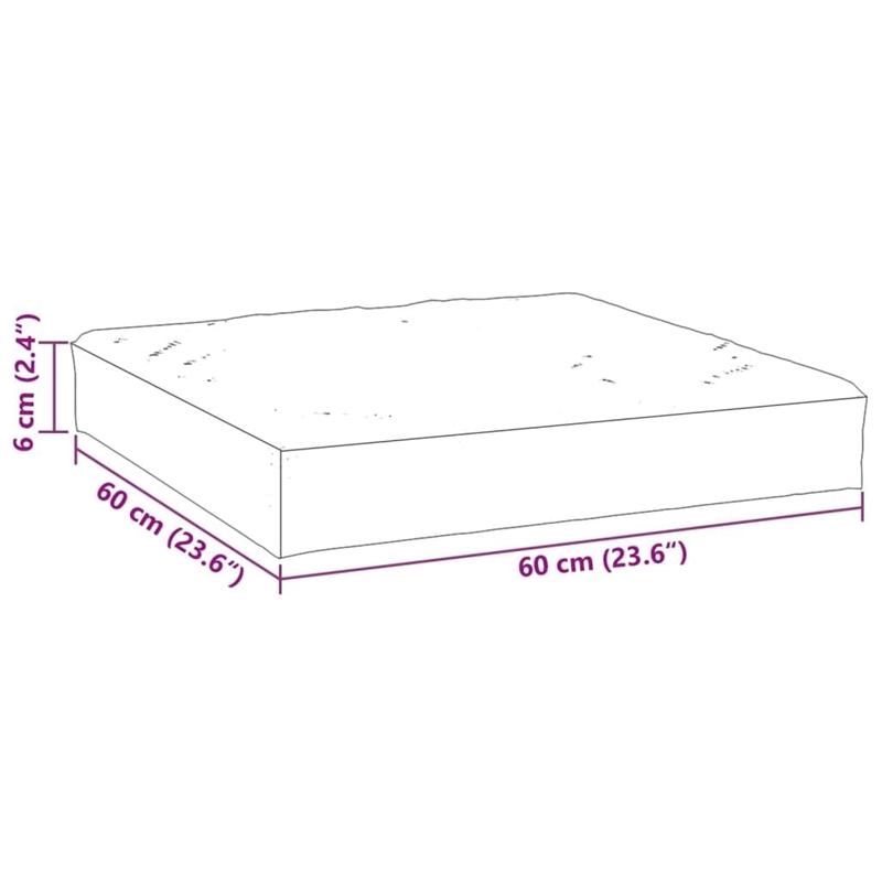 vidaXL Pallet Cushion in Anthracite/Gray