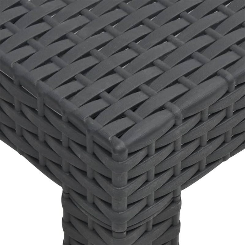 vidaXL Polypropylene Medium Lightweight Garden Table in Anthracite