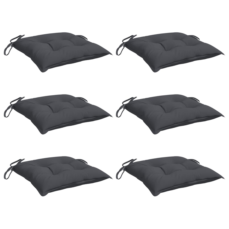 vidaXL Chair Cushion in Set of 6 Anthracite
