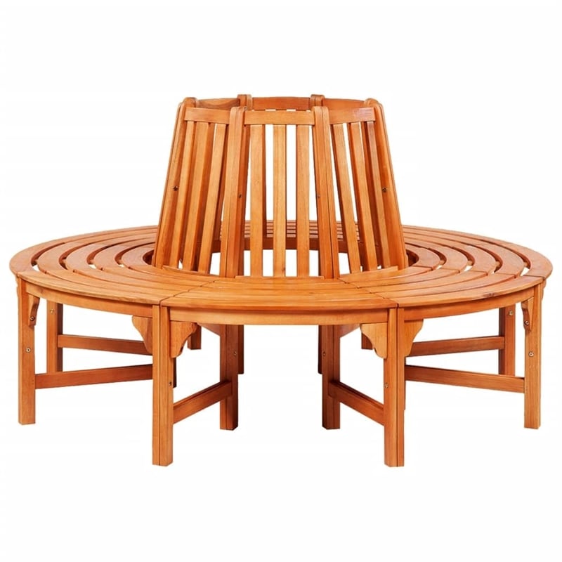 vidaXL Eucalyptus Tropical Hardwood Garden Bench in Brown (Wood Colour)