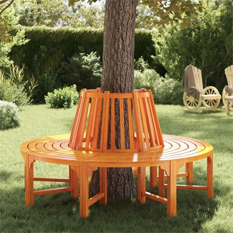 vidaXL Eucalyptus Tropical Hardwood Garden Bench in Brown (Wood Colour)