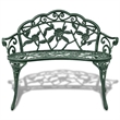 vidaXL 39.4 in Durable Cast Iron  Garden Bench in Green