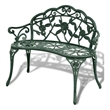 vidaXL 39.4 in Durable Cast Iron  Garden Bench in Green
