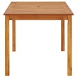 vidaXL Solid Acacia Wood Medium Durable Garden Table in Brown