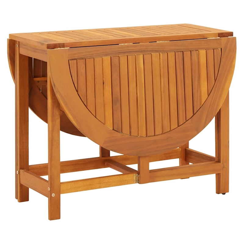 vidaXL Solid Acacia Wood Medium Dining Table in Natural Wood