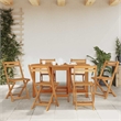 vidaXL Solid Acacia Wood Medium Dining Table in Natural Wood