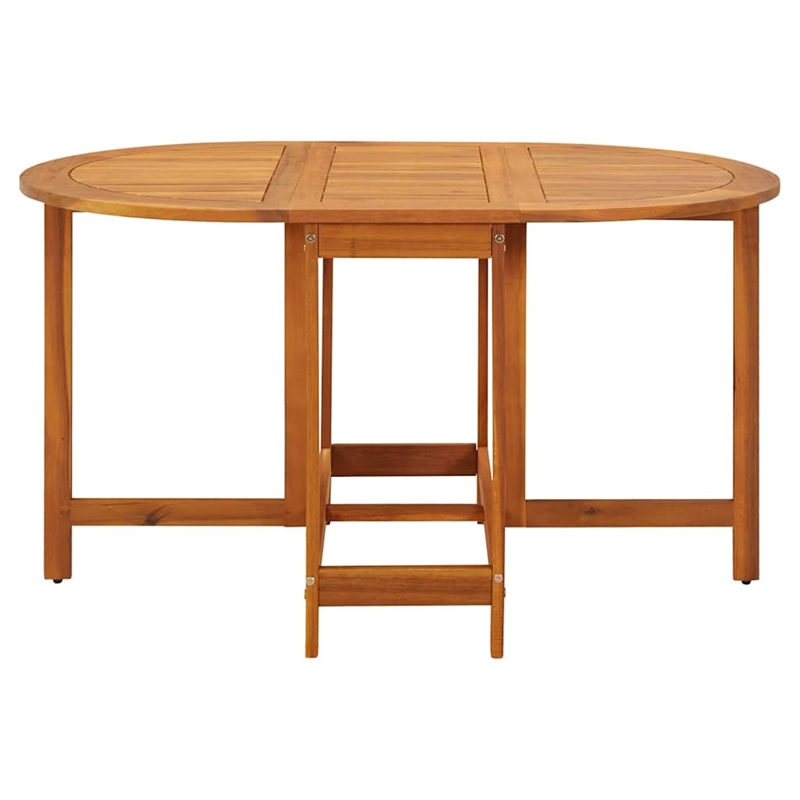 vidaXL Solid Acacia Wood Medium Dining Table in Natural Wood