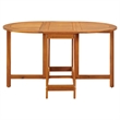 vidaXL Solid Acacia Wood Medium Dining Table in Natural Wood