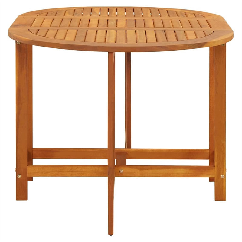 vidaXL Solid Acacia Wood Medium Dining Table in Natural Wood