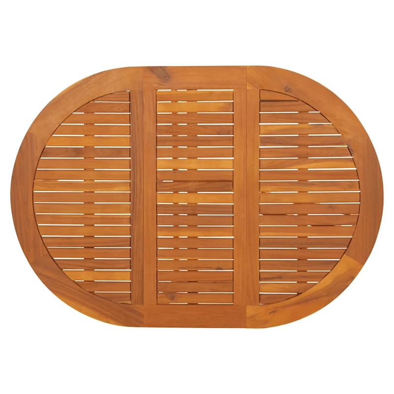 vidaXL Solid Acacia Wood Medium Dining Table in Natural Wood
