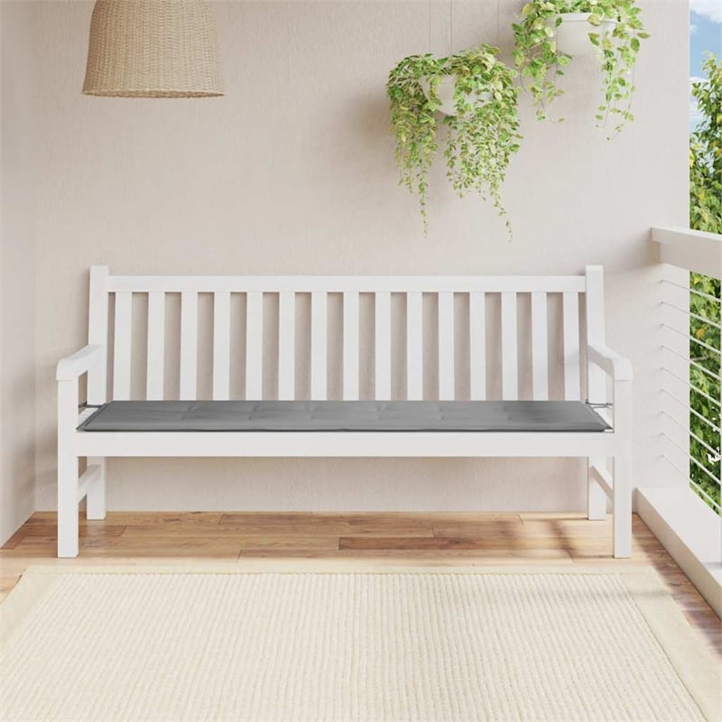 vidaXL Garden Bench Cushion in Gray Fabric