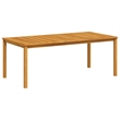 vidaXL Solid Acacia Wood Large Durable Dining Table in Natural Brown