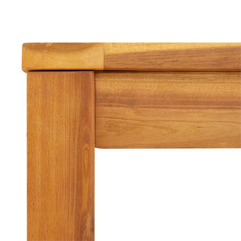 vidaXL Solid Acacia Wood Large Durable Dining Table in Natural Brown