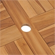 vidaXL Teak Wood Medium Foldable Dining Table in Warm Brown