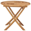 vidaXL Teak Wood Medium Foldable Dining Table in Warm Brown