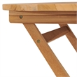 vidaXL Teak Wood Medium Foldable Dining Table in Warm Brown