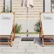 vidaXL Stainless Steel Parasol Base in Black Granite