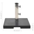 vidaXL Stainless Steel Parasol Base in Black Granite