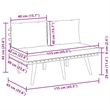 vidaXL Solid Acacia Wood Medium Durable Garden Bench in Natural