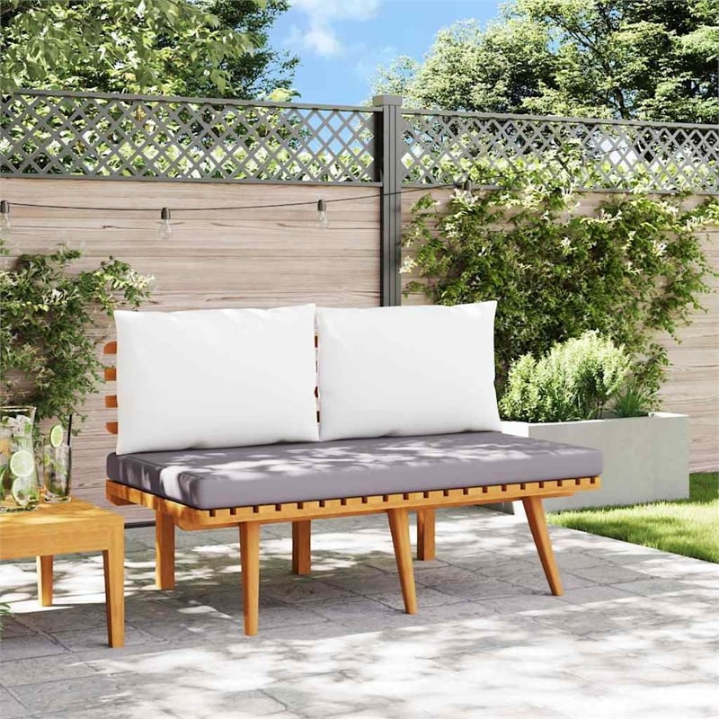 vidaXL Solid Acacia Wood Medium Durable Garden Bench in Natural