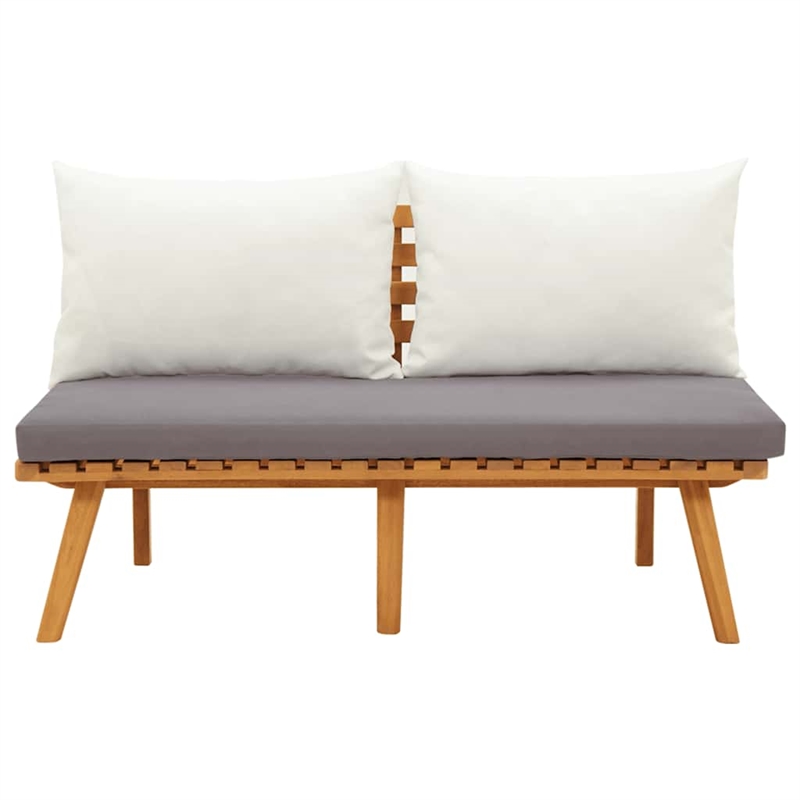 vidaXL Solid Acacia Wood Medium Durable Garden Bench in Natural