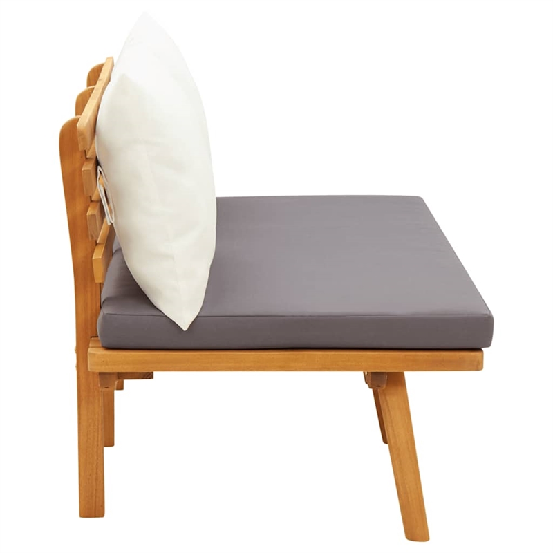 vidaXL Solid Acacia Wood Medium Durable Garden Bench in Natural