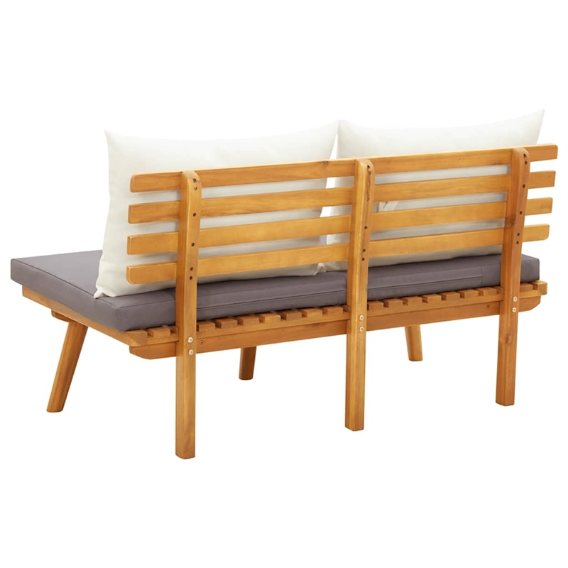 vidaXL Solid Acacia Wood Medium Durable Garden Bench in Natural