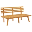 vidaXL Solid Acacia Wood Medium Durable Garden Bench in Natural