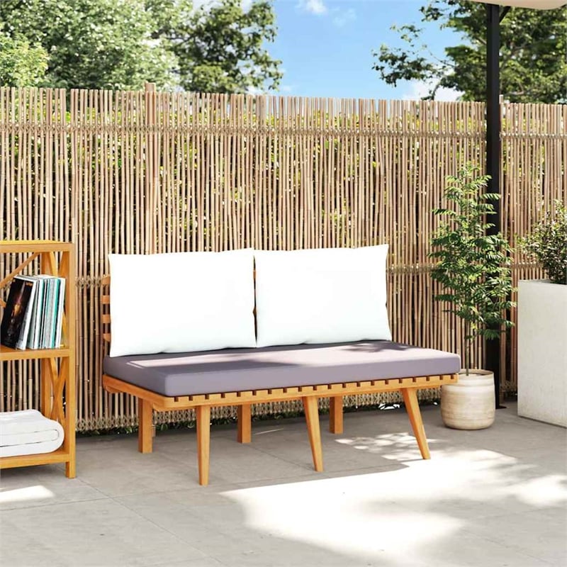 vidaXL Solid Acacia Wood Medium Durable Garden Bench in Natural